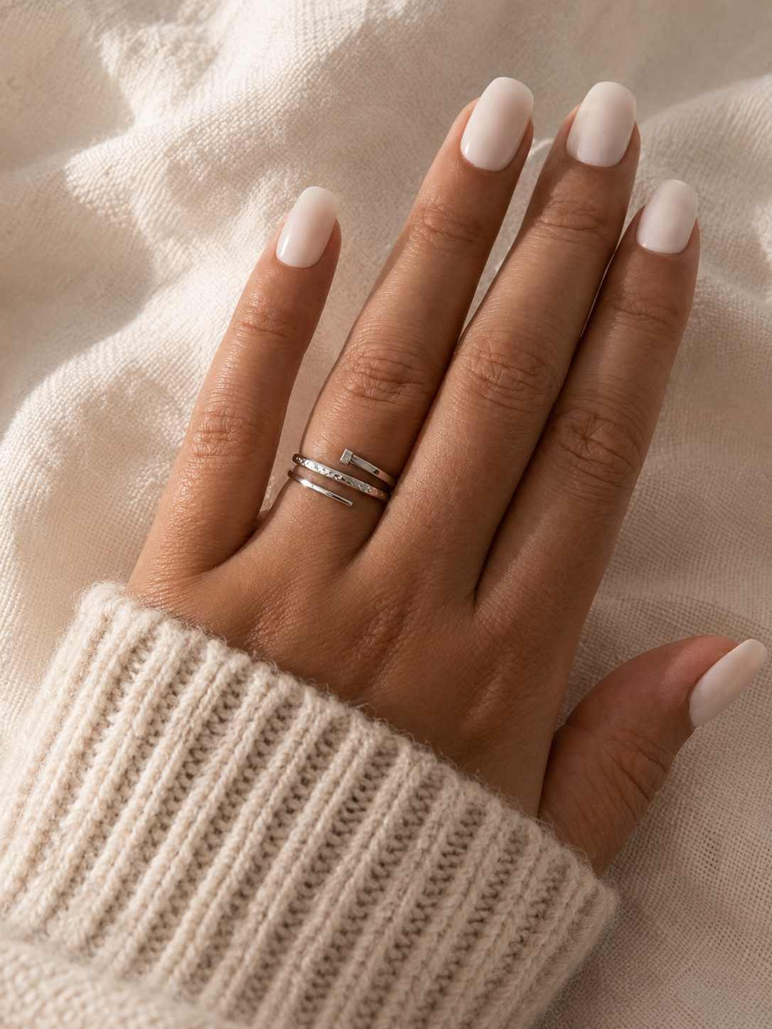 BAGUE ARIANA ARGENTÉ MERAM PARIS