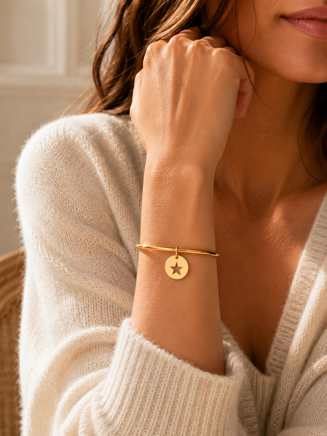 BRACELET JONC BRELOQUE ÉTOILE MERAM PARIS
