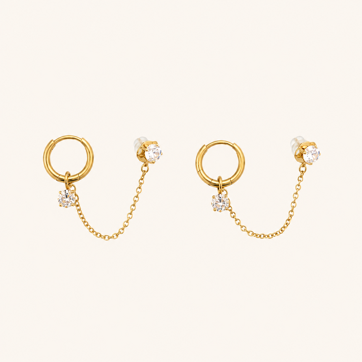 DOUBLE BOUCLES D'OREILLES LYDIA MERAM PARIS