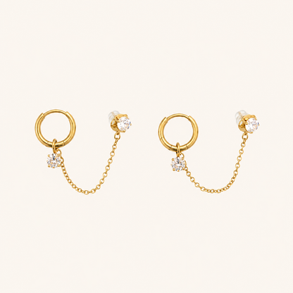 DOUBLE BOUCLES D'OREILLES LYDIA MERAM PARIS