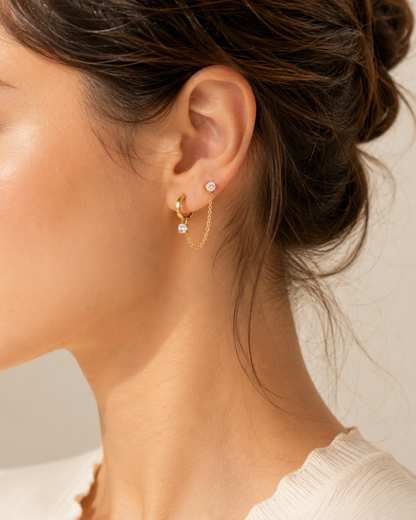 DOUBLE BOUCLES D'OREILLES LYDIA MERAM PARIS