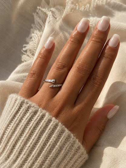 BAGUE AMIRA Argenté MERAM PARIS